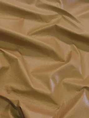 Vinyl Faux Fake Leather Pleather Grain Champion PVC Fabric / Tan