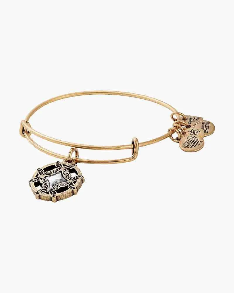 Wings of Change Crystal Charm Bangle