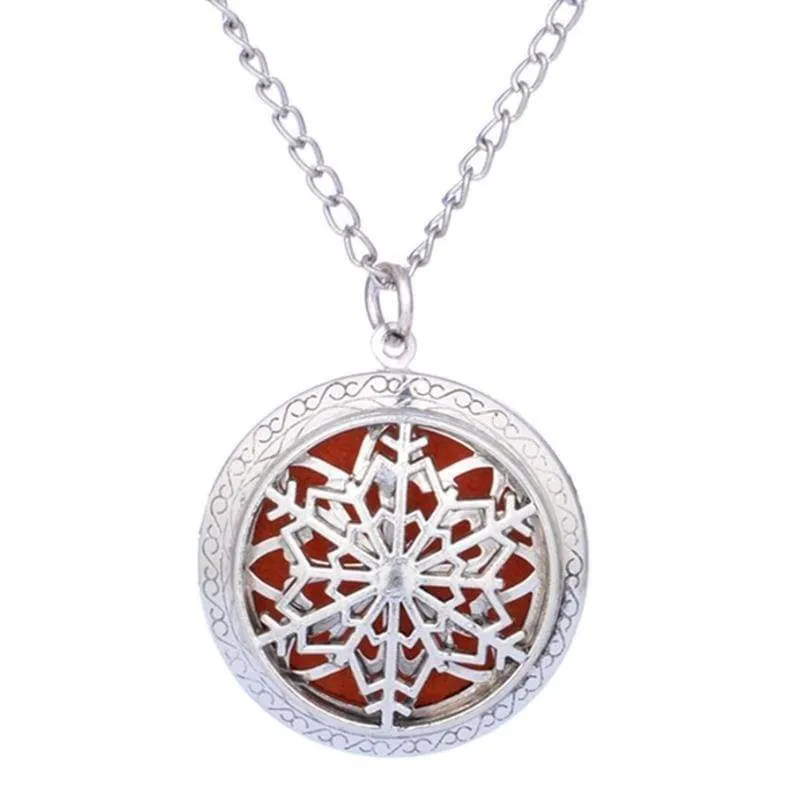 Winter Snowflake Aroma Diffuser Necklace