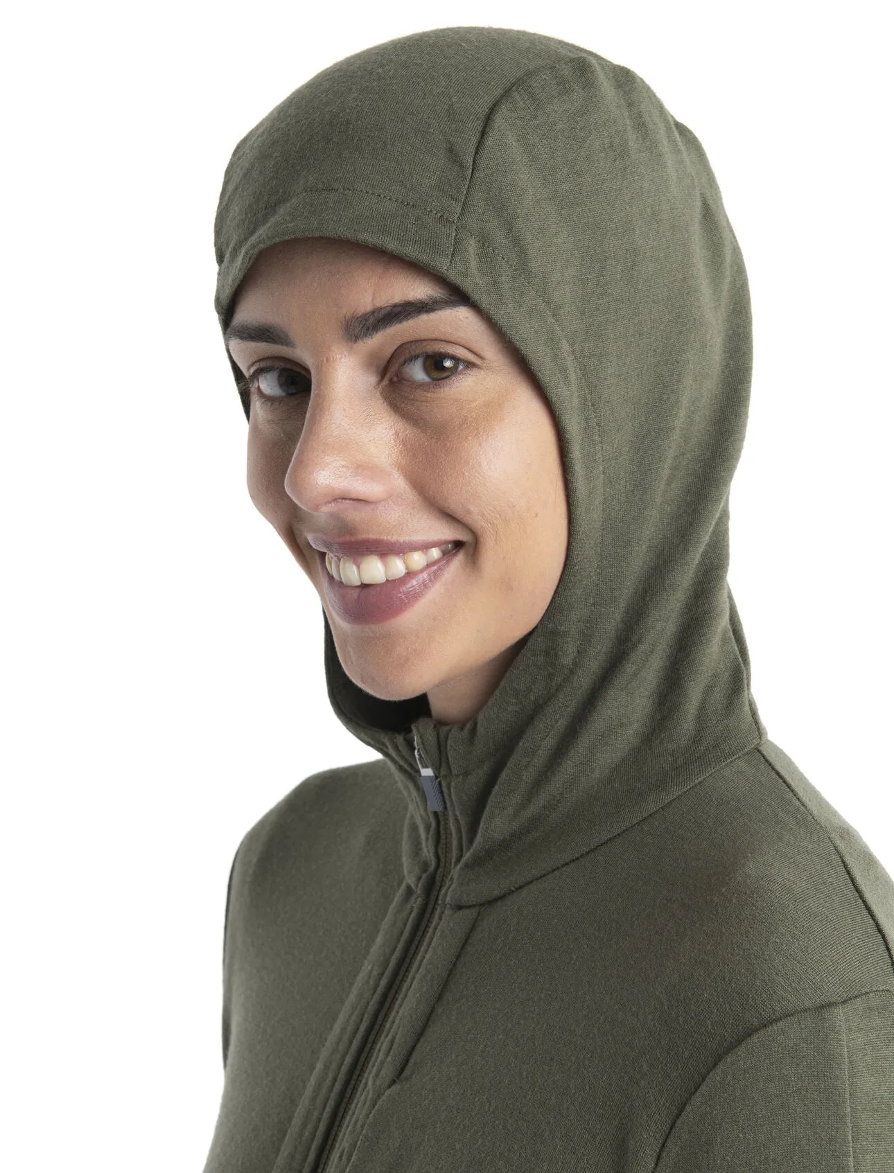 Womens Merino Quantum III Long Sleeve Zip Hoodie