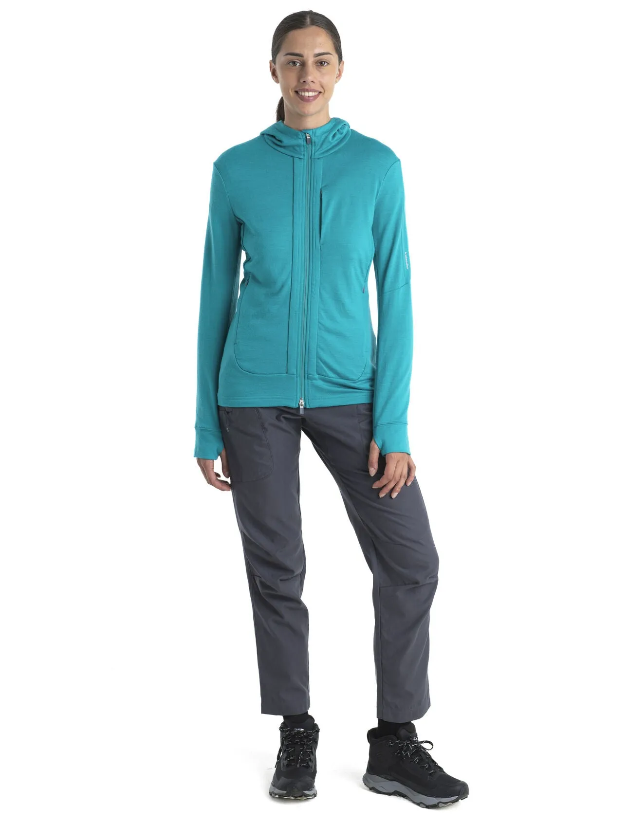 Womens Merino Quantum III Long Sleeve Zip Hoodie