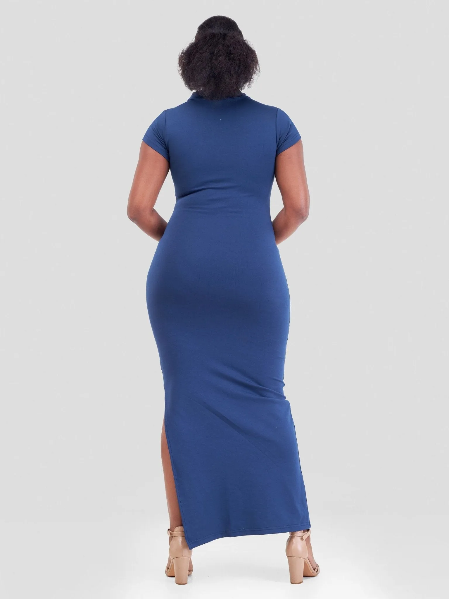 Zia Africa ''Navy Baddie'' Bodycon Maxi Dress - Navy